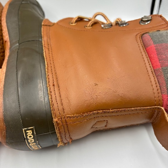 Rod &‎ Gun Duck Boots Mens Brown Green Thinsulate Plaid VTG Insulated Rain Snow main image 6